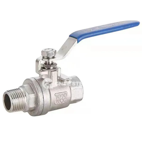 2 -delt rustfritt stålkuleventil