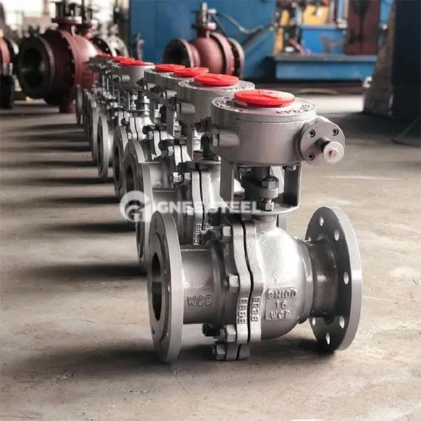 Kuleventilflensende slutt