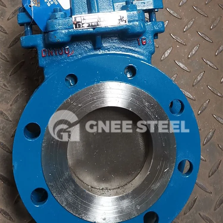 Støpt stål wafer kniv portventil