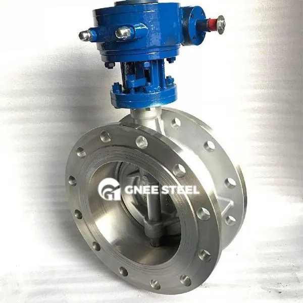 Dobbel flens sommerfuglventil