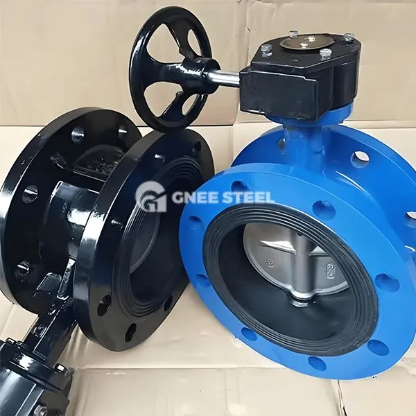 Dobbelt forskyvning sommerfuglventiler