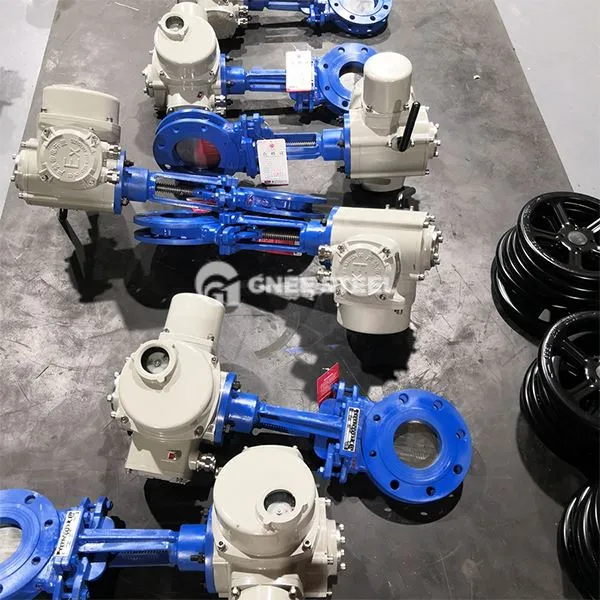 Elektrisk flens knivportventil