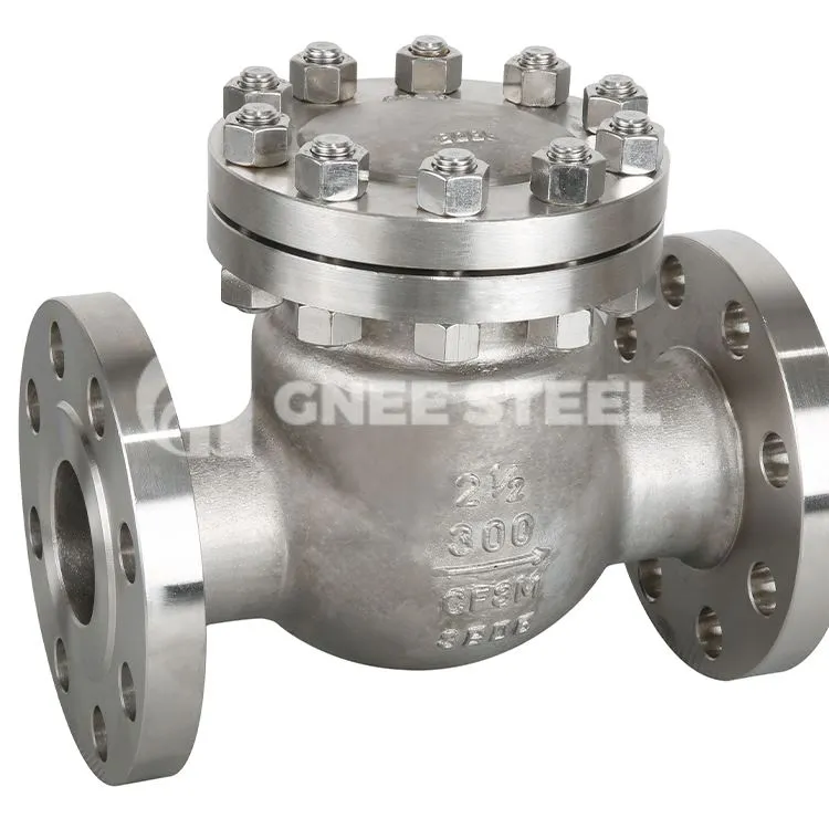 Tilbakeslagsventil med flensende ende