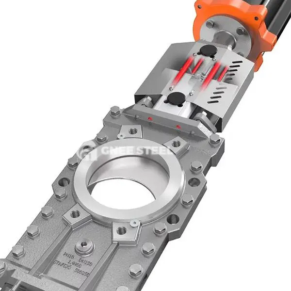 Firkantet knivportventil