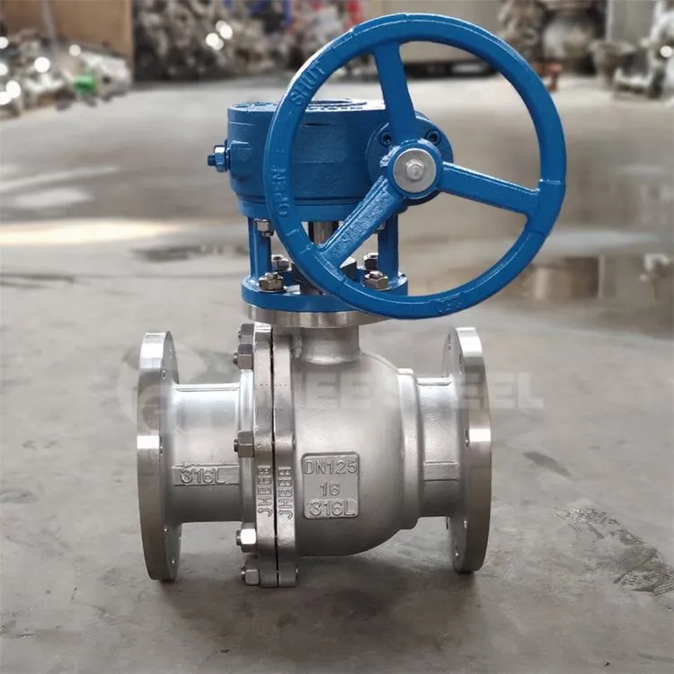 Kuleventil med flens i rustfritt stål